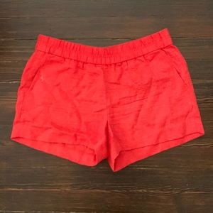 J. Crew Red Patterned Shorts
